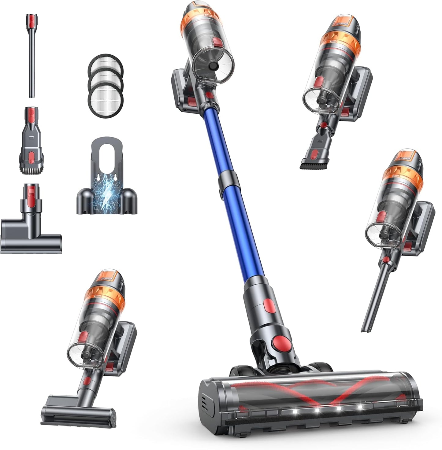 Cordless Vacuum Cleaner with 650W Power and Extra Tools