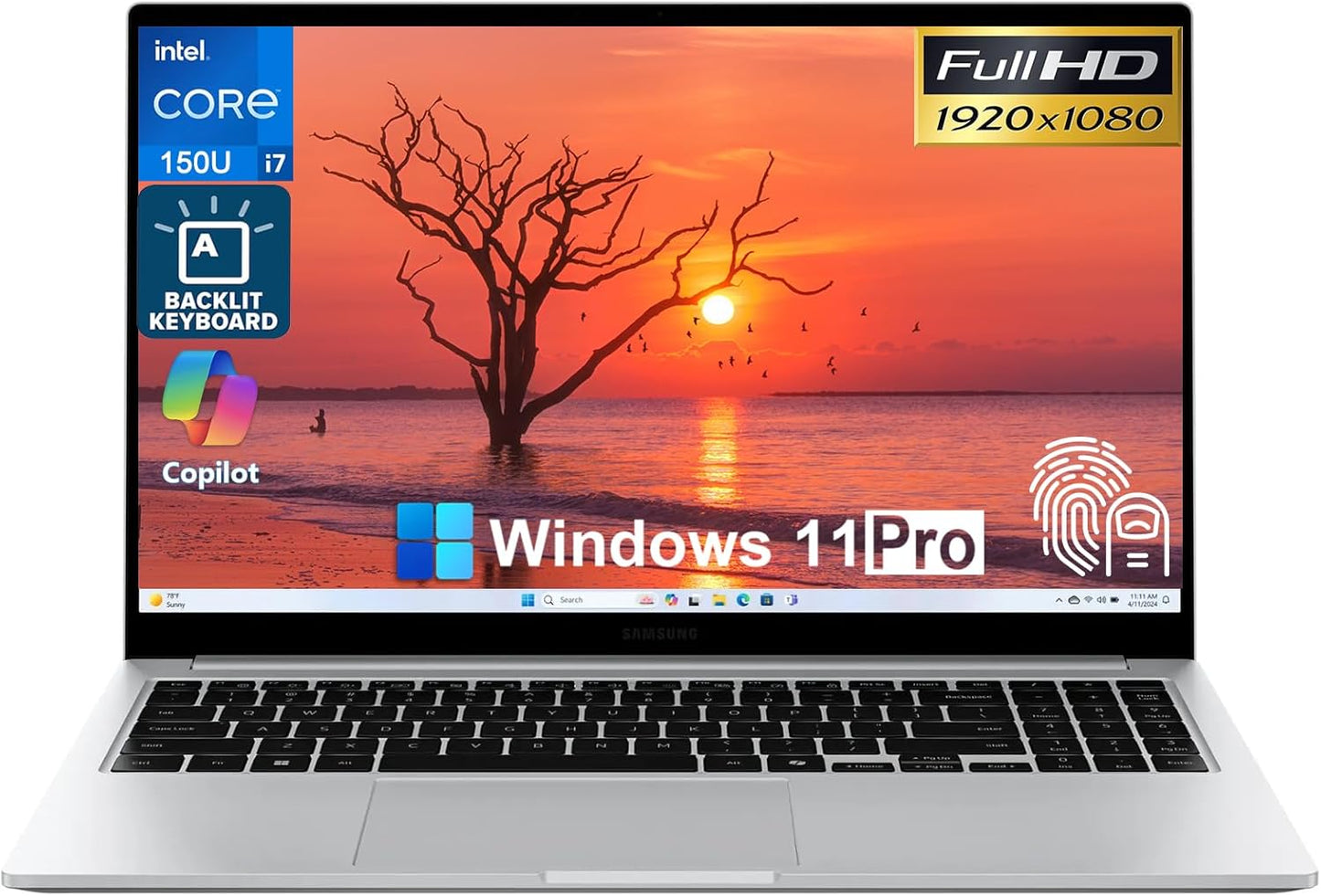 Samsung Galaxy Book4 Business Laptop with 15.6 FHD Display