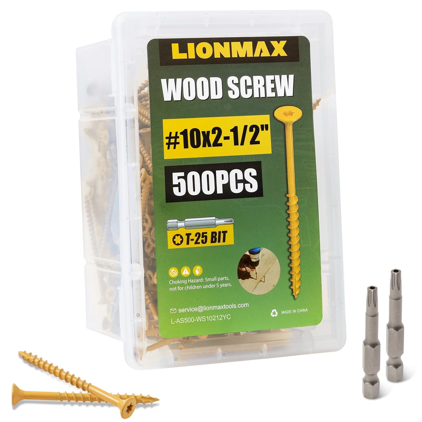 LIONMAX Deck Screws 2-1/2 Inch for Outdoor Projects