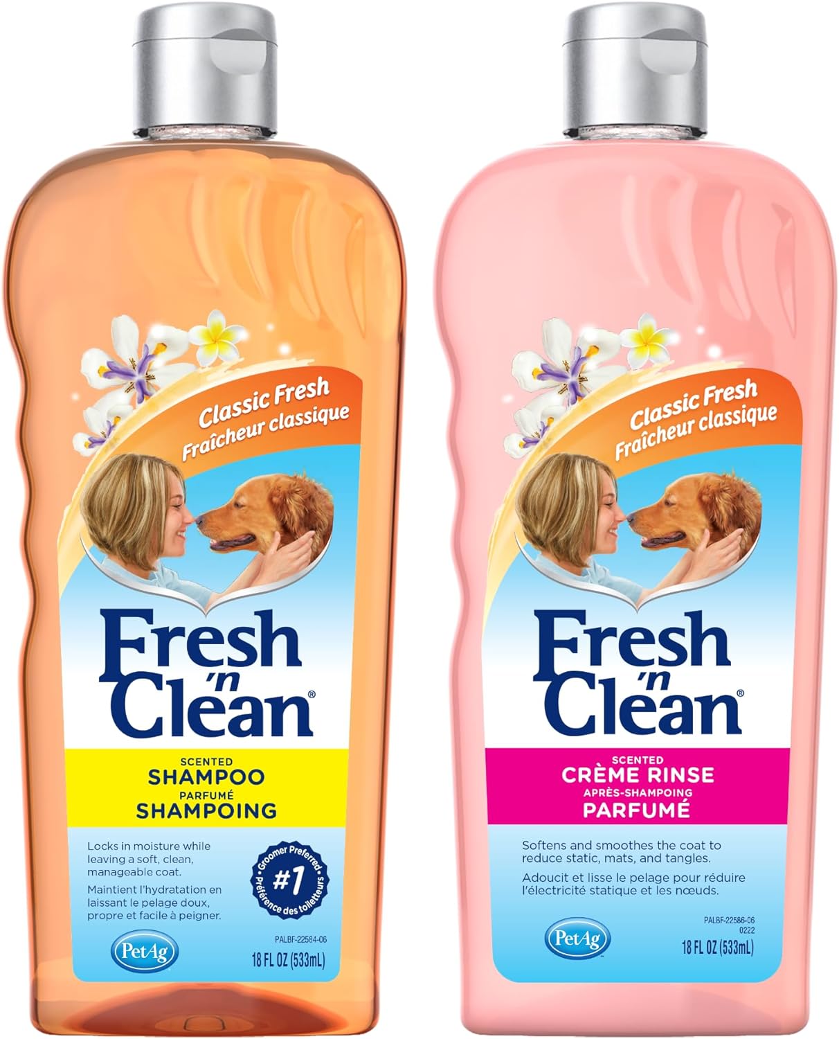 Fresh n Clean Shampoo and Conditioner Bundle for Dogs 18 oz