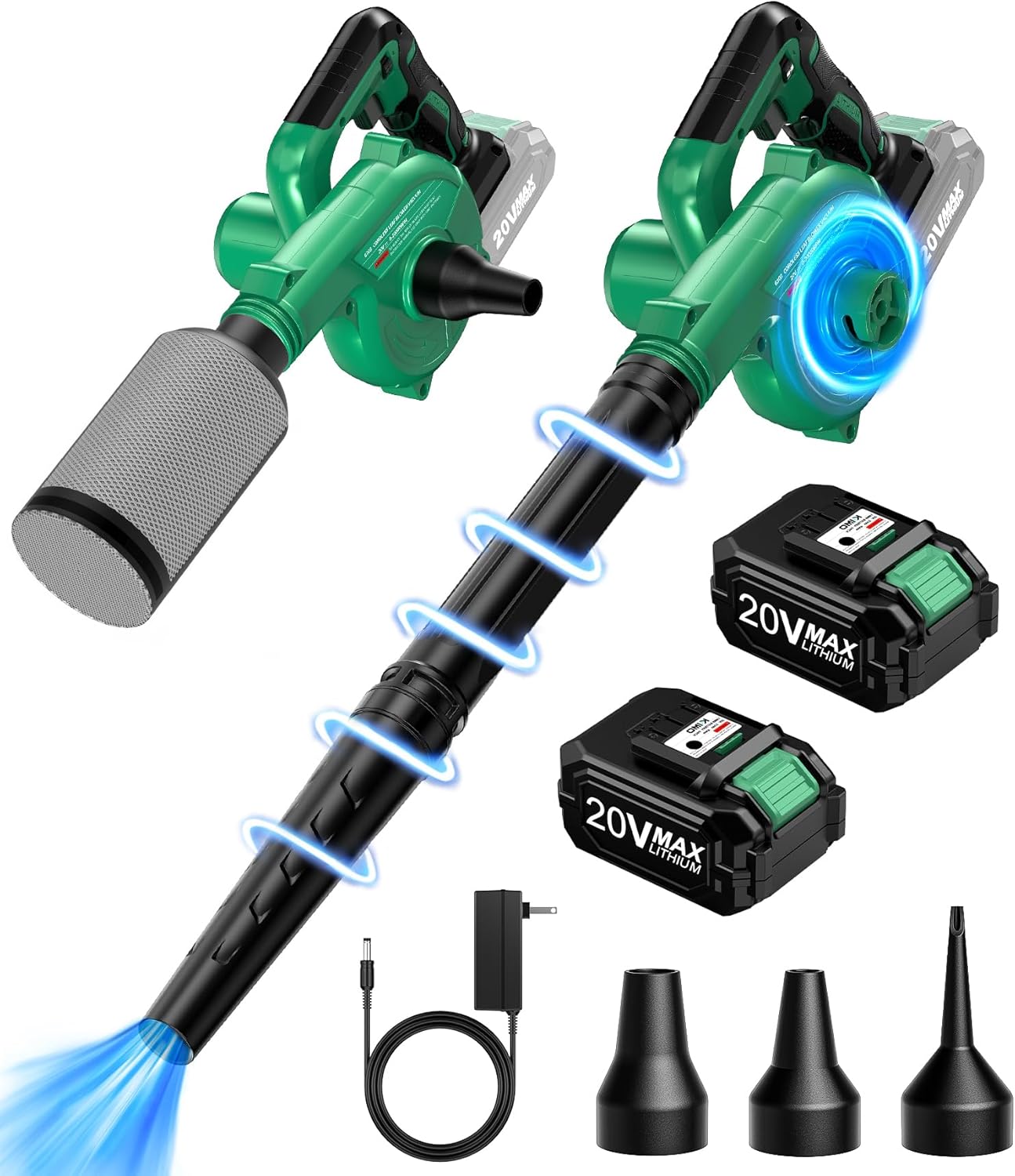 K I M O Cordless Leaf Blower Vacuum Combo for Lawn Care