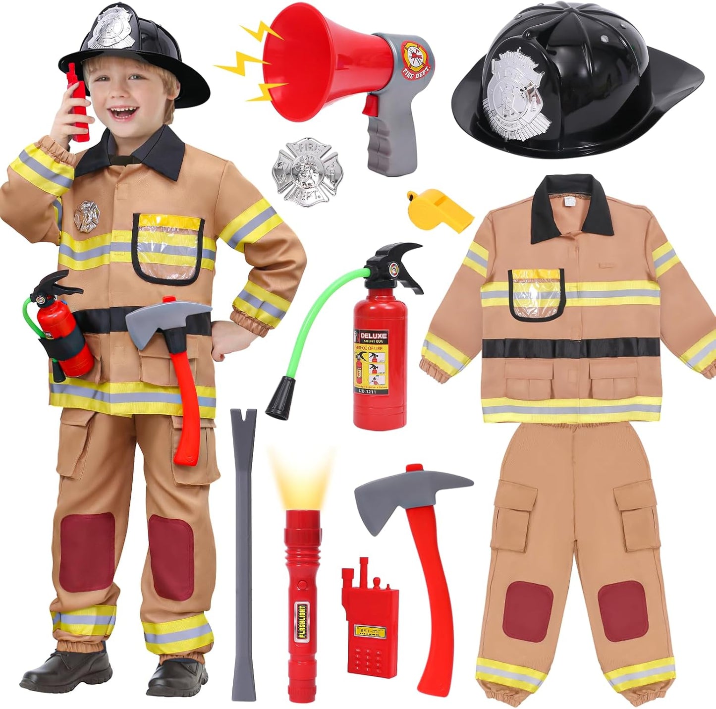 Firefighter Costume for Kids with Accessories by Tacobear