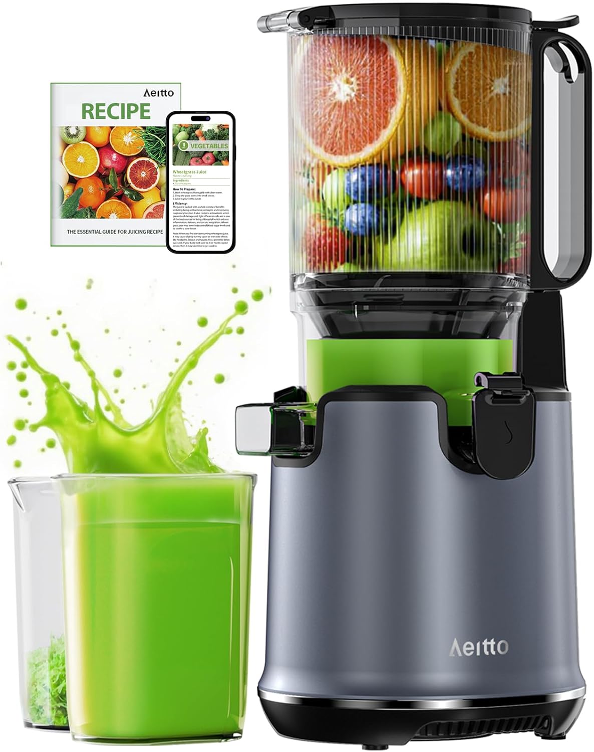 Max5 Juicer Machines for Whole Fruits & Vegetables, Easy to Use