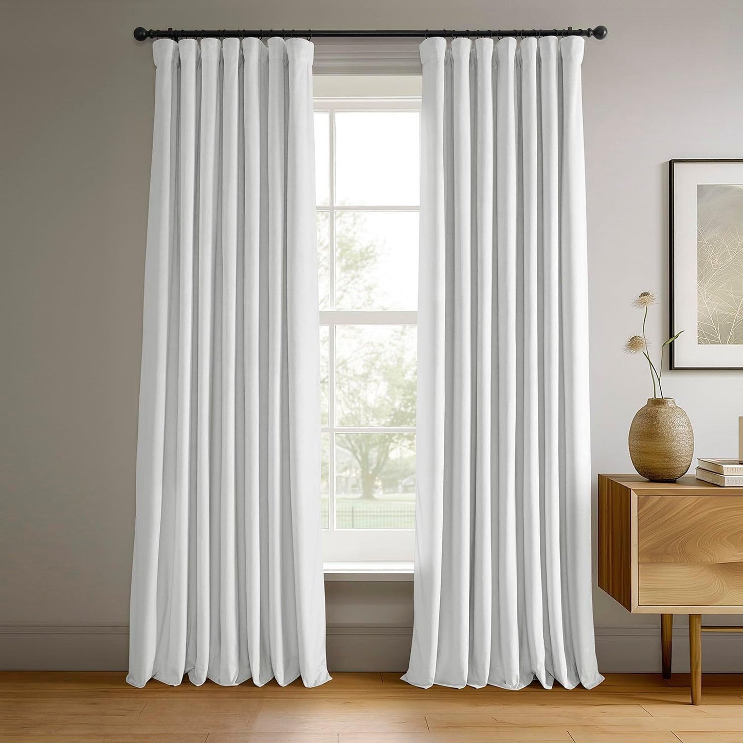 HPD Half Price Drapes Velvet Thermal Blackout Curtains 84 Inch