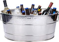 Aspen Heavy-Duty Oval Stainless Steel Drink Cooler for Parties