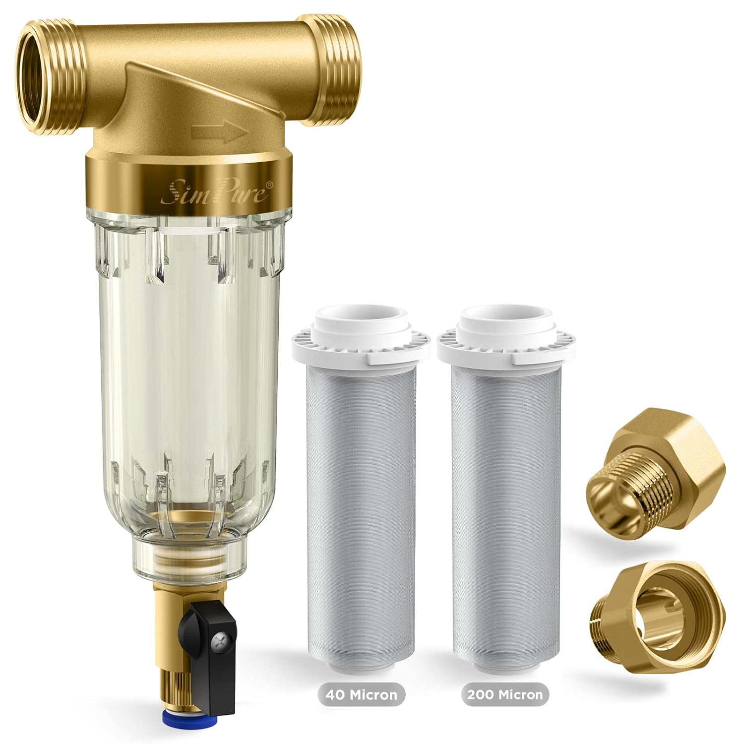 SimPure Reusable Spin Down Sediment Filter - Pure Water Guaranteed!