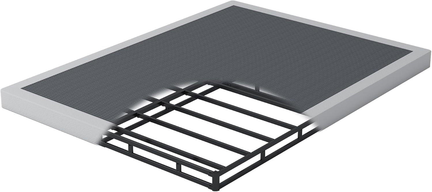 Heavy Duty 4 Inch Box Spring for Queen Bed - Durable Support