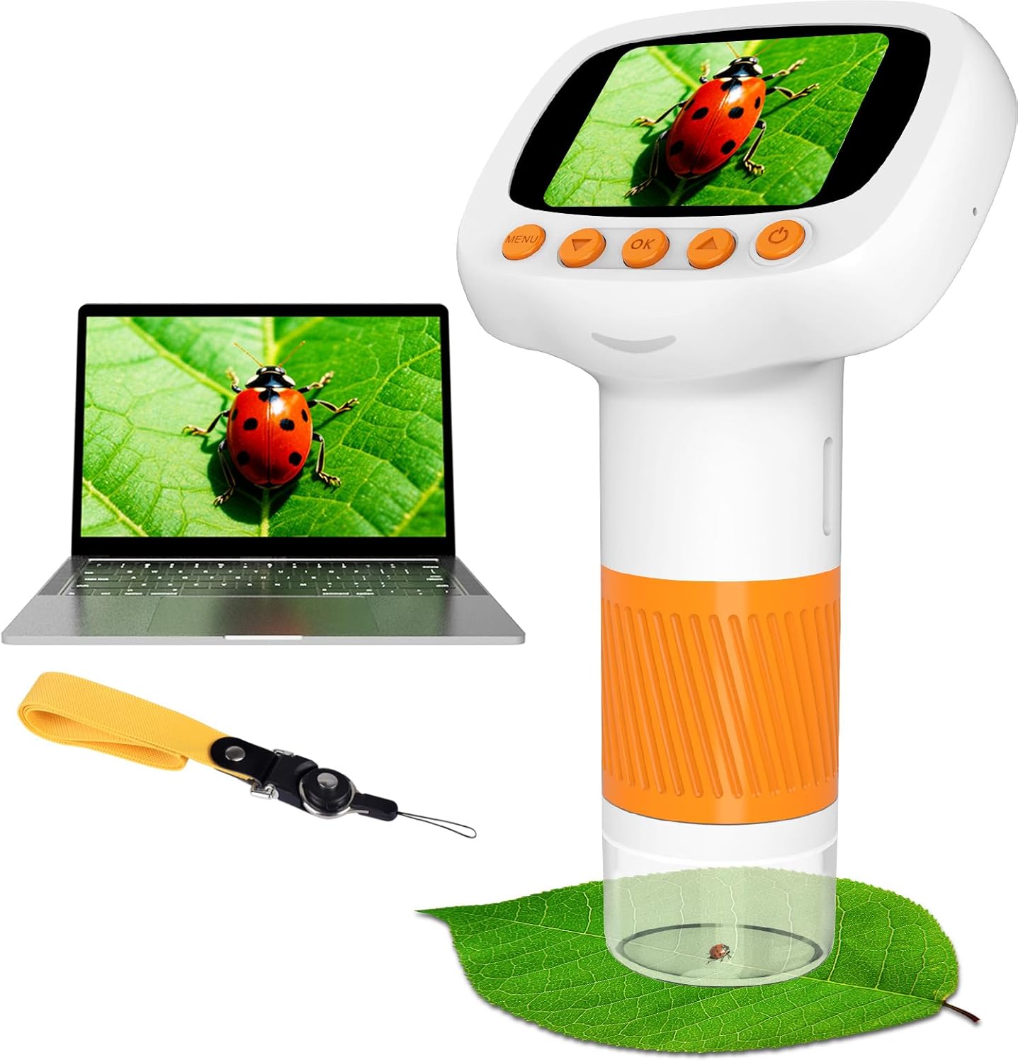 Pocket Kids Microscope for 3 Years Old, 1000X Handheld Fun