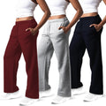 3 Pack Sweatpants Women Wide Leg - Cozy Fleece Yoga Pants