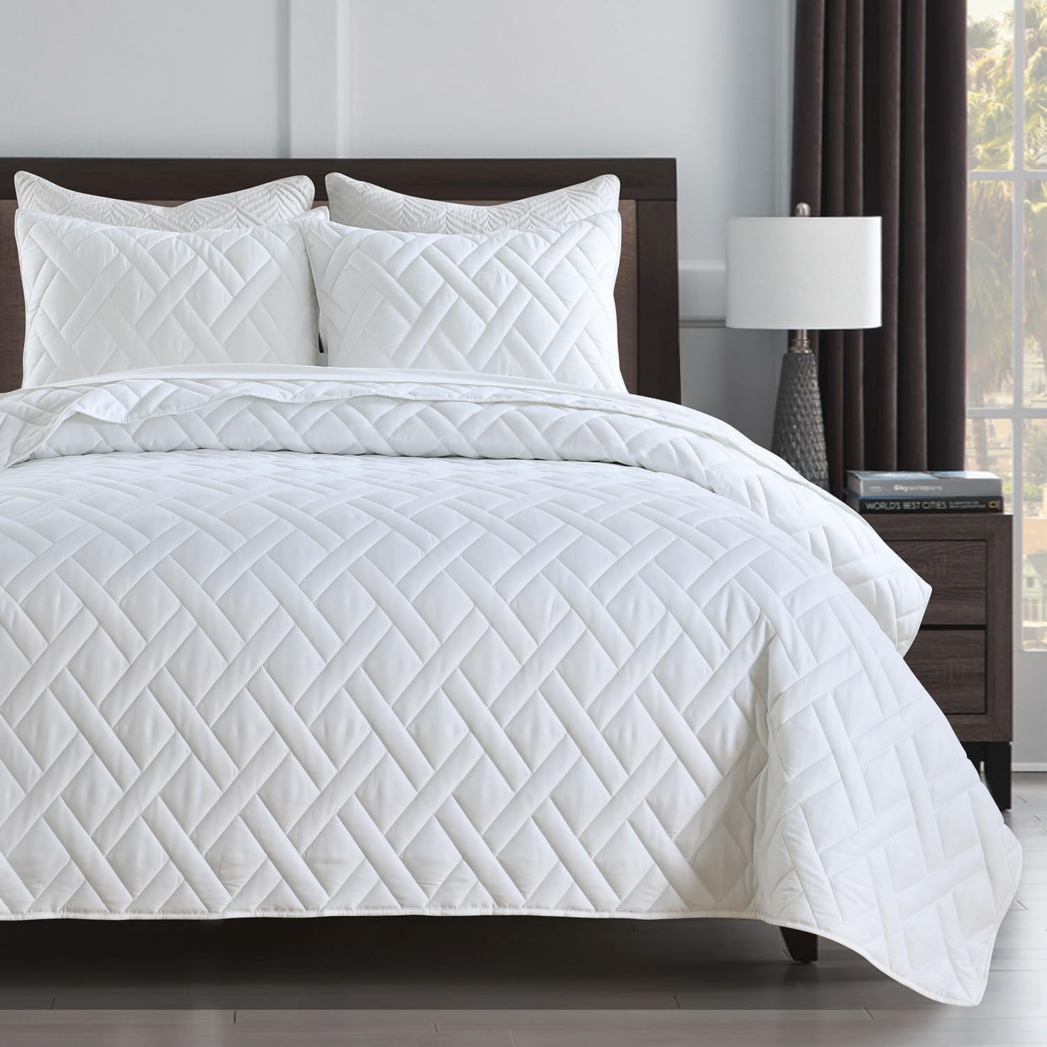 HORIMOTE HOME King Size Quilt Set - Classic Geometric Design
