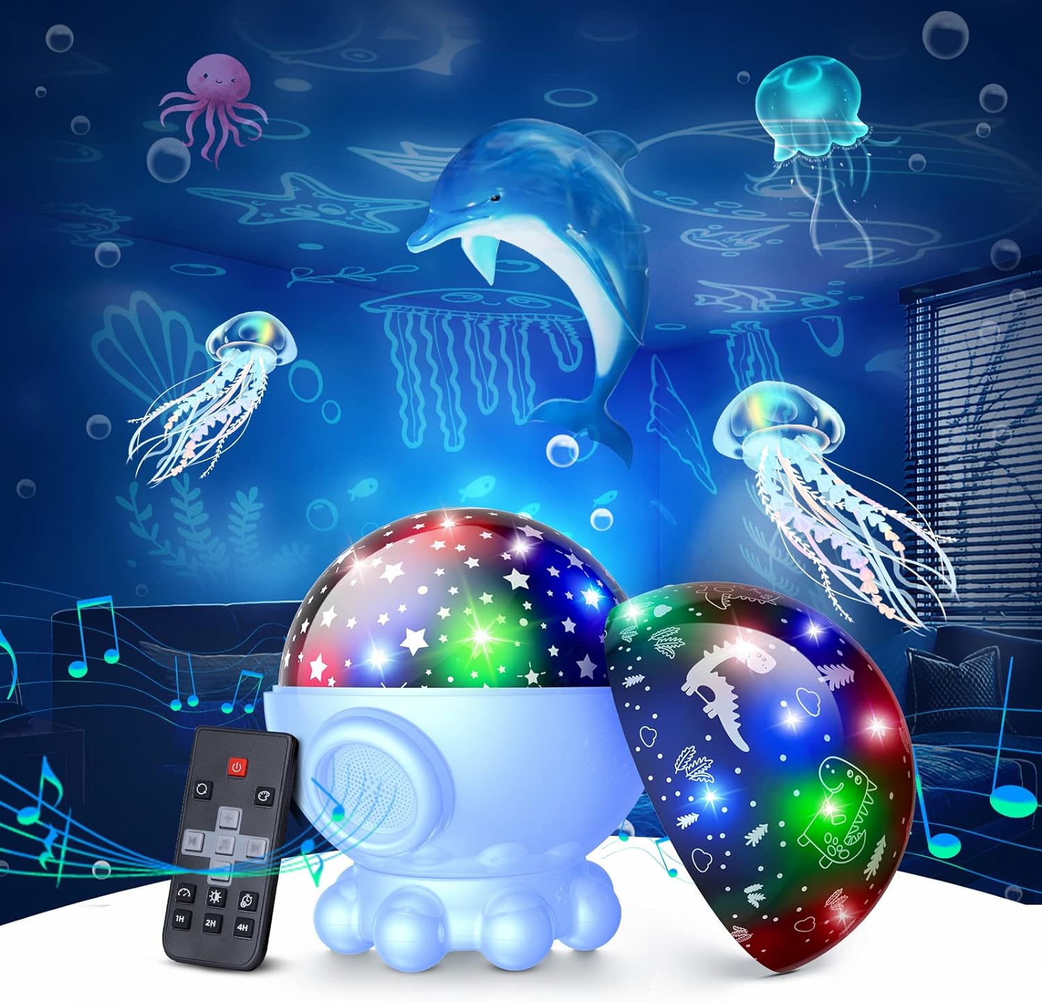 Dinosaur Night Light Projector - 17 Modes