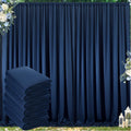 30 ft x 10 ft Navy Blue Wrinkle Free Backdrop Curtain - Party Photo