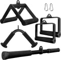 Tricep Press Down Bar V Bar Cable Attachment - Non-Slip Rubber Grip