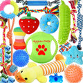 Various Dog Puppy Toys 25 Pack - Fun, Teeth Cleaning Toy Set