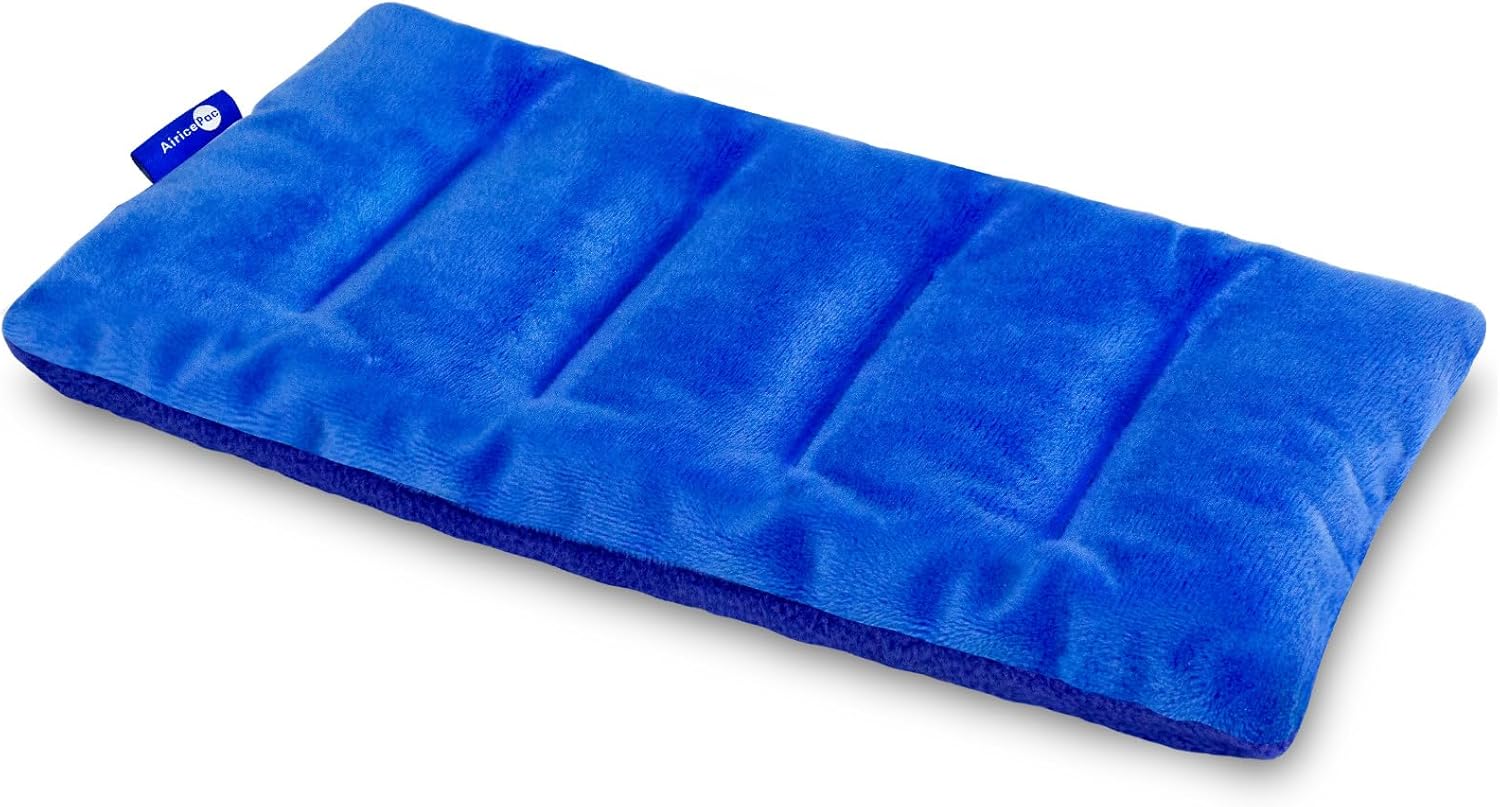 Blue Heating Pad for Pain Relief - AiricePac, 6x11, Microwavable & Moist