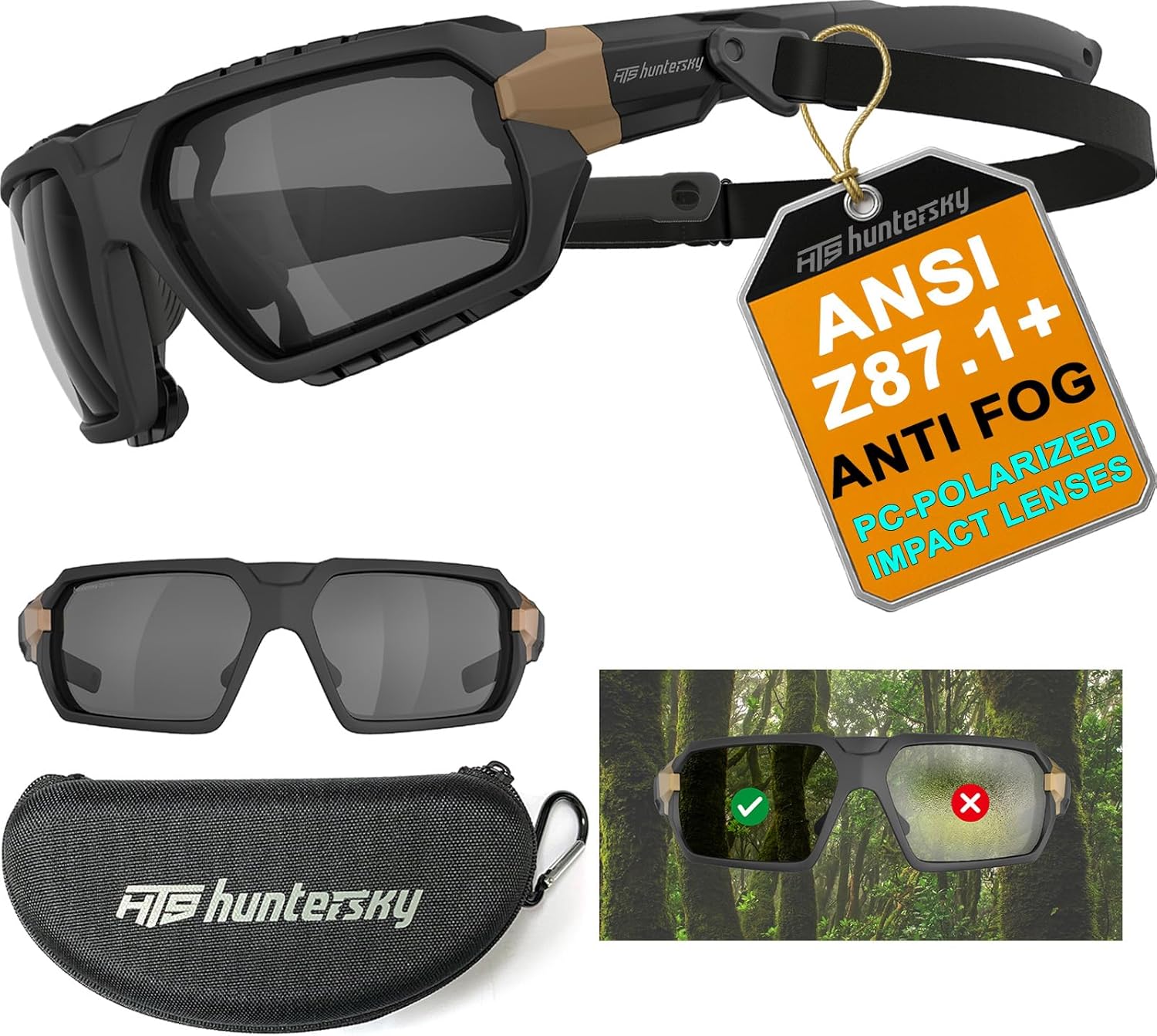 Ballistic Tactical Impact Protection Shooting Glasses for Safety