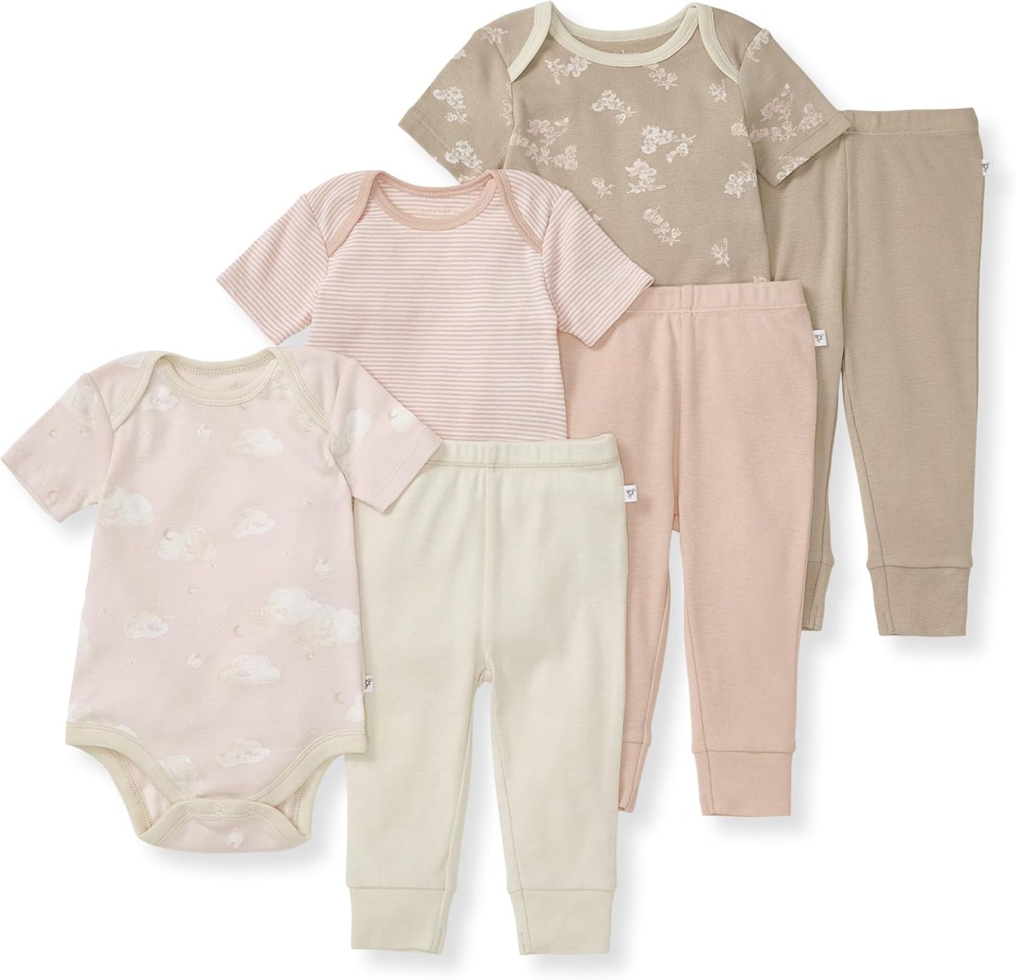 Burt's Bees Baby Unisex 6-Piece Bodysuit and Pant Set Review