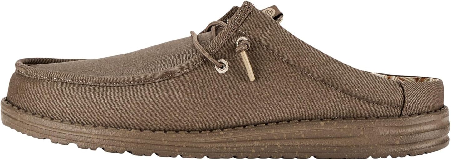 HEYDUDE Men's Wally Slip Stretch Canvas Comfortable Loafers