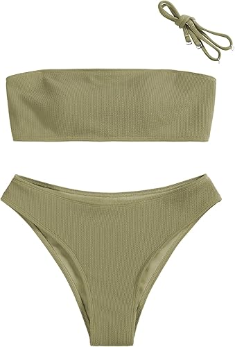 ZAFUL Women Strapless Bikini Set for Stylish Summer Fun