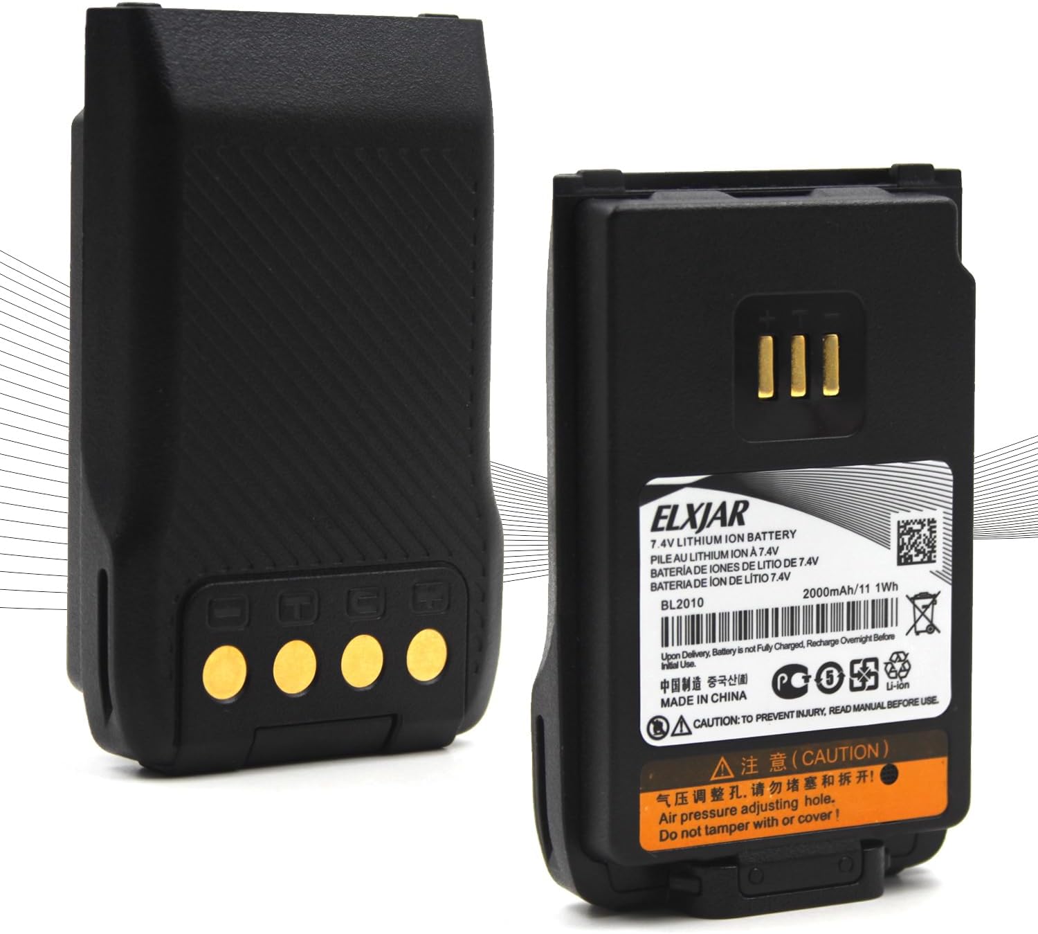 7.4V 2000mAh Li-ion Battery Replacement for Hytera Radios