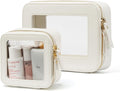 Clear Makeup Bag Travel Cosmetic Case - Compact Clear Toiletry