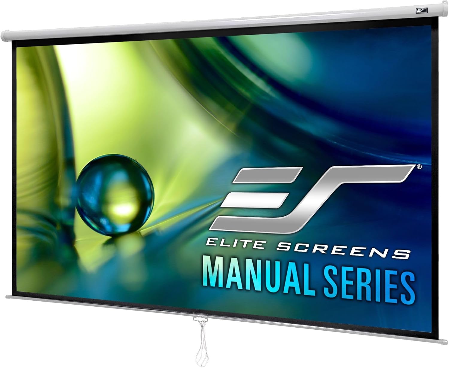 135-INCH Manual Projector Screen, 8K/4K Ultra HD, AUTO LOCK, 2-YEAR WARRANTY