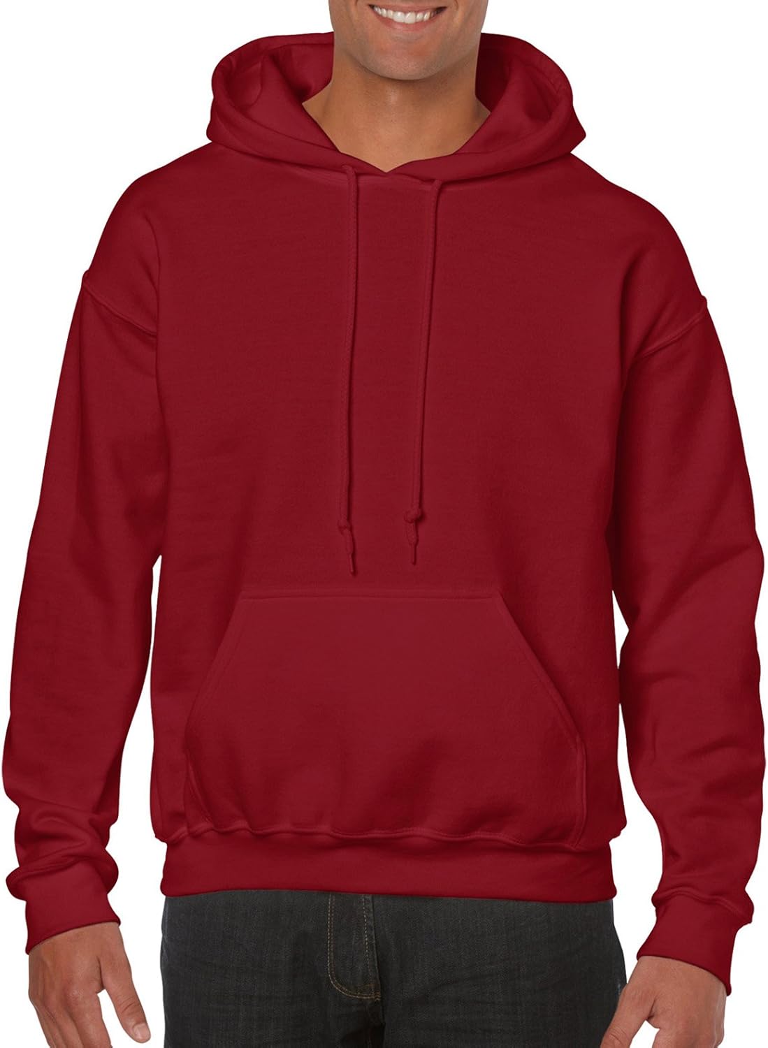 Gildan Men's Cardinal Red Fleece Hoodie - Small