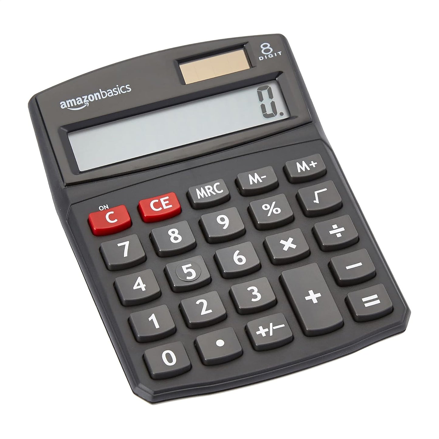 Basics Desktop Calculator, 8-Digit LCD Display