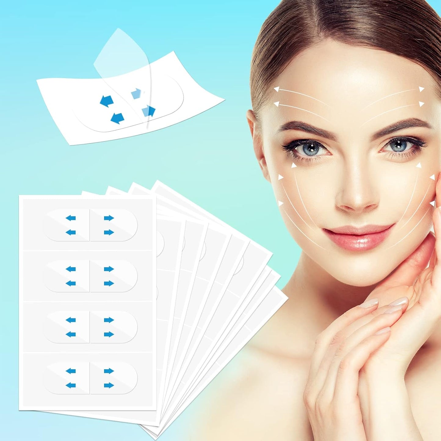 Neck Tape Lifting Invisible for Instant Facelift and Contour