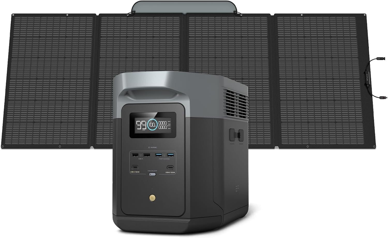 EF ECOFLOW Solar Generator DELTA 2 Max 2048Wh for Camping