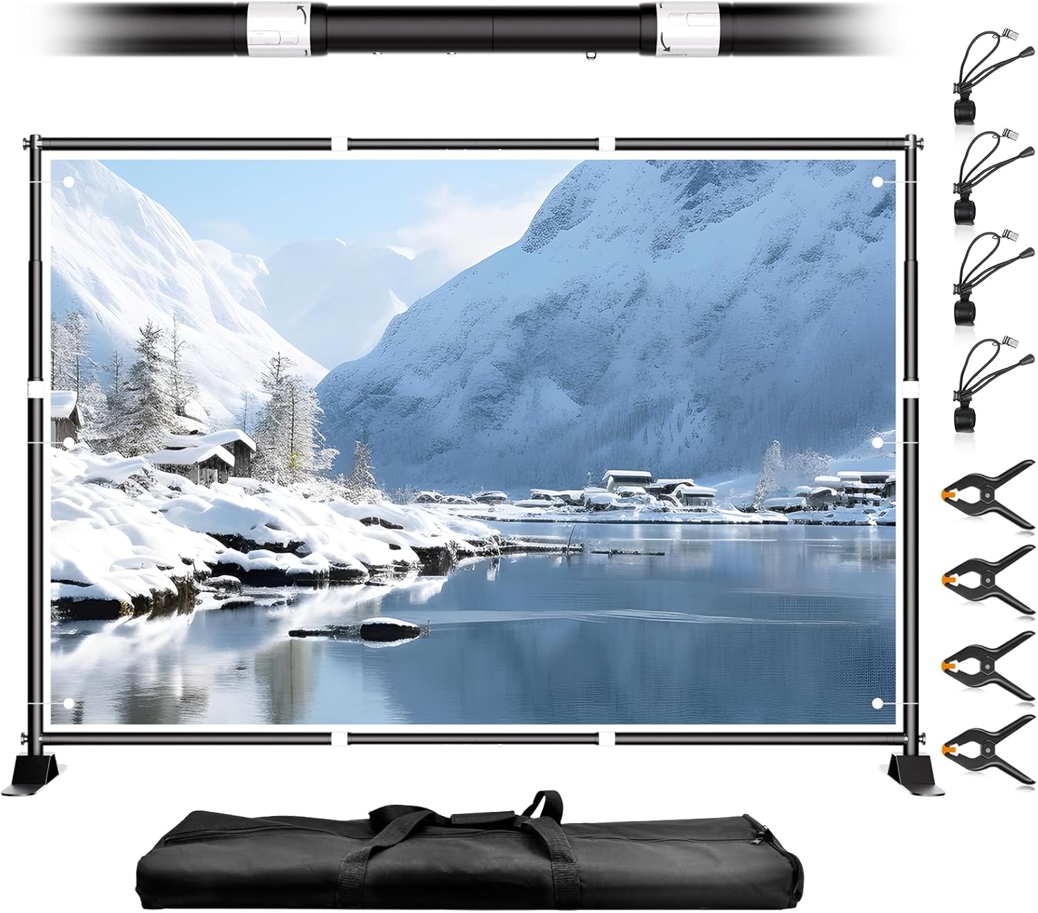 10 x 8FT Adjustable Backdrop Banner Stand for Events and Photos