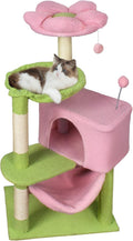 Cat Tree 43in Cute Cat Tower Flower Condo - Stable Play Perch