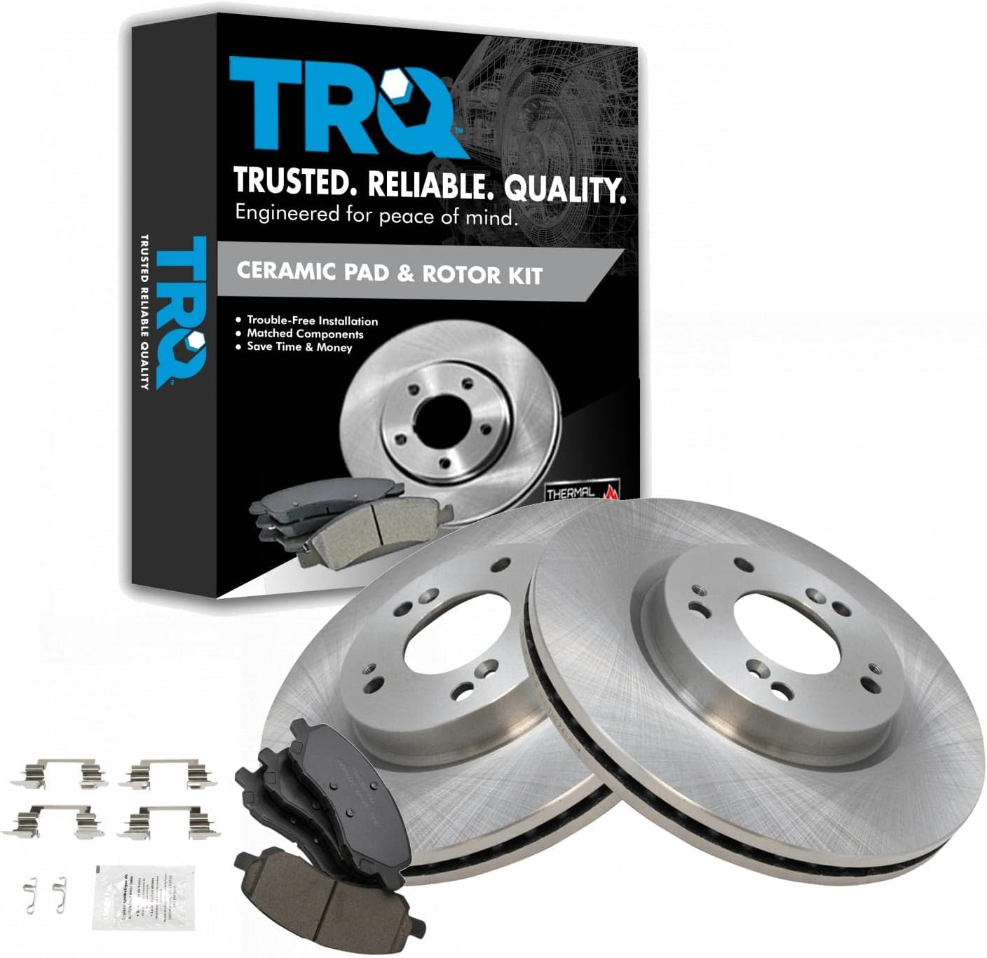 TRQ Front Brake Pad & Rotor Kit for Jeep Compass Patriot