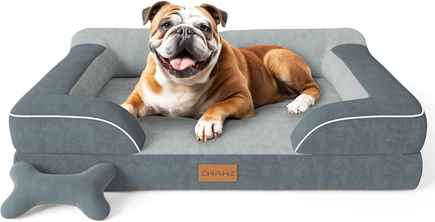 Orthopedic Dog Bed with Cooling Gel Memory Foam for Large Dogs