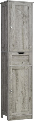 67 in Tall Bathroom Cabinet with Adjustable Shelves & Drawer - Narrow