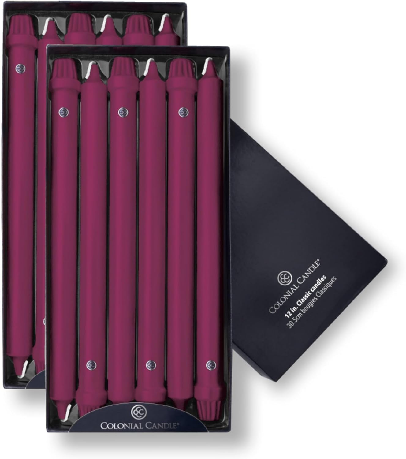 Elegant Unscented Taper Candles in Mulberry for Any Occasion