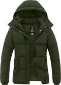 wantdo Women's Puffer Jacket Lightweight Winter Coat with Removable