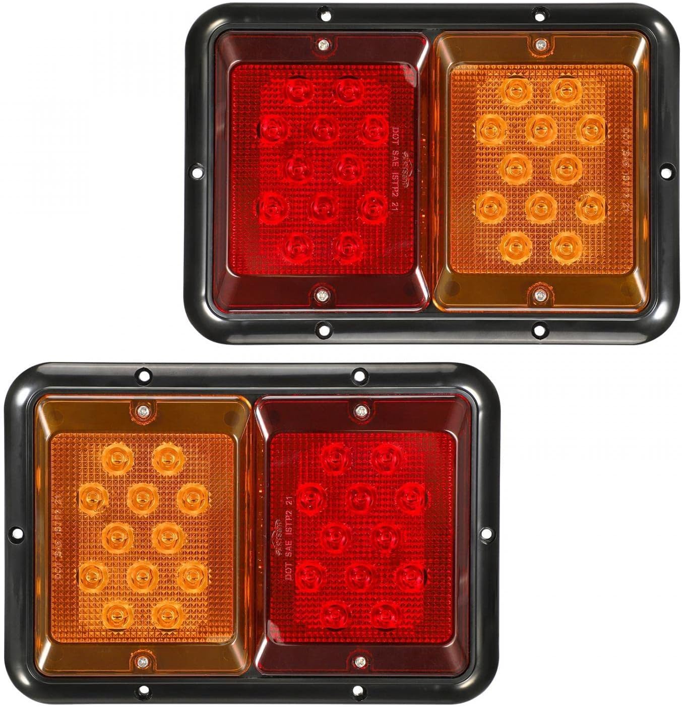 Partsam Double LED Trailer Tail Lights for Safe Driving