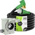 50 Amp Generator Cord and Pre-Drilled Inlet Box Kit - Reliable Power