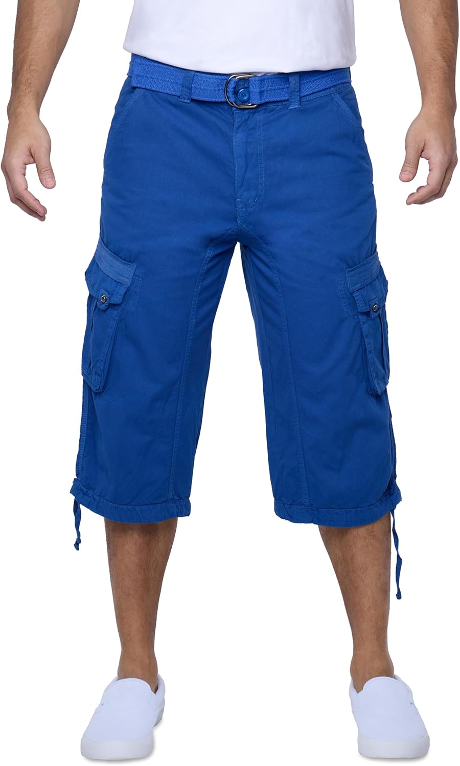X RAY Men's Belted Long Cargo Shorts for Comfort and Style