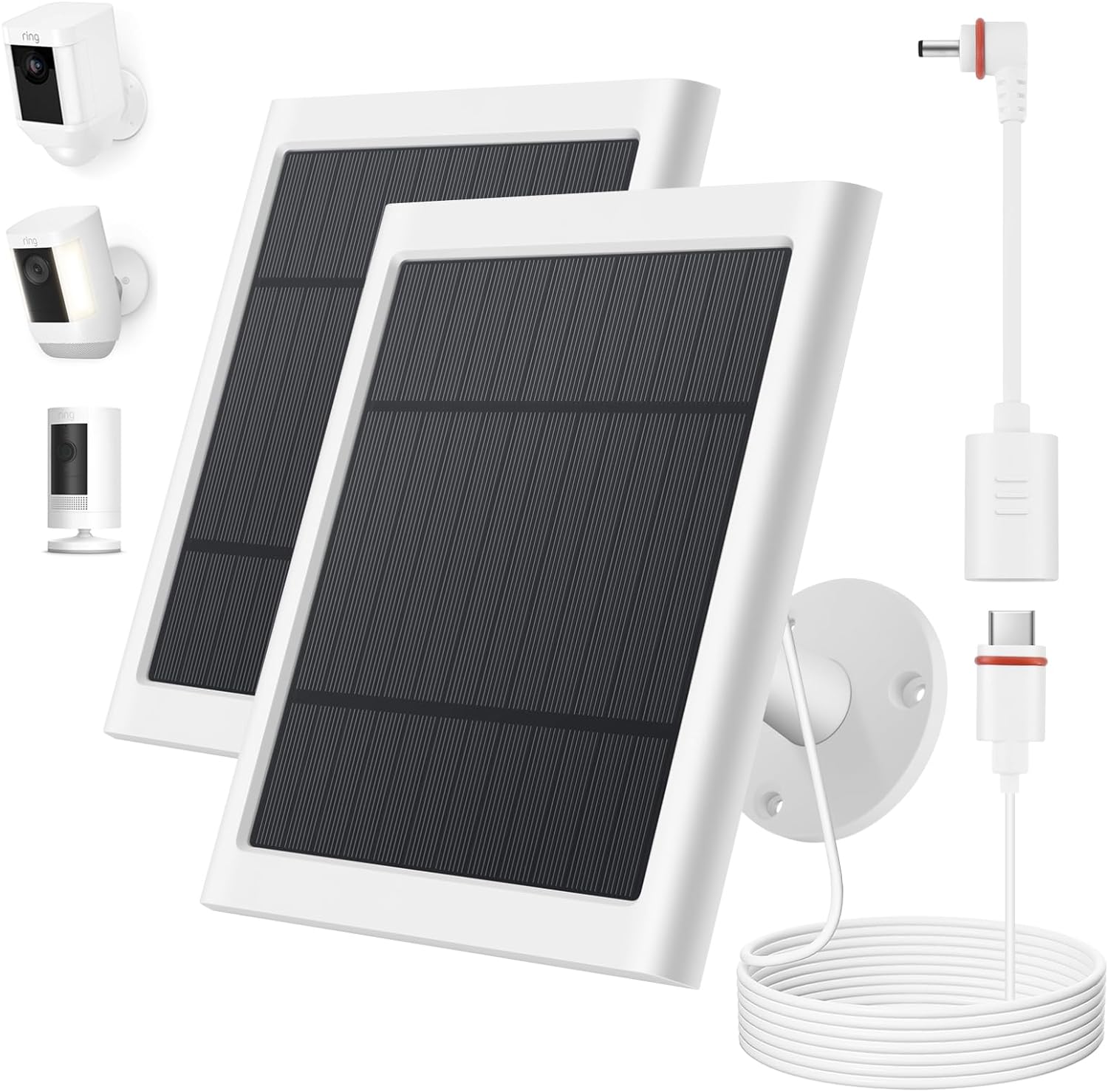 Enhanced Power: 2 Pack Solar Panels for Ring Cameras