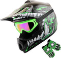 Kids Motocross BMX ATV Dirt Bike Helmet Bundle - Safe, Lightweight