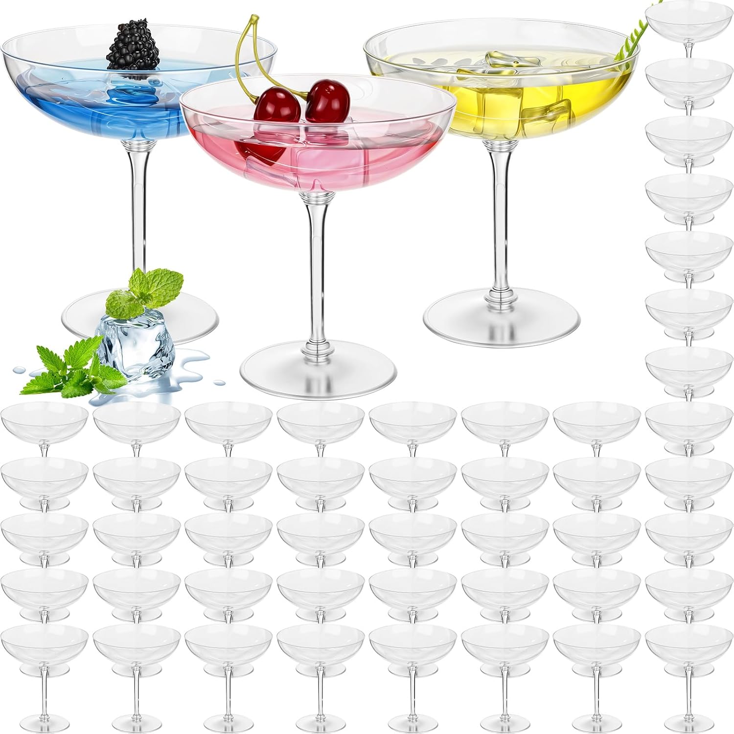 48 Pcs Detachable Martini Glasses for Parties and Events