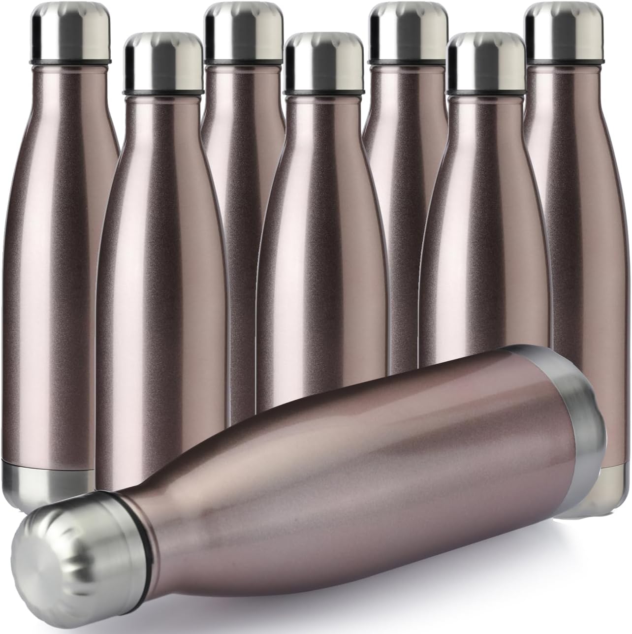 MEWAY 17oz Sport Water Bottle 8 Pack for Hot & Cold Drinks