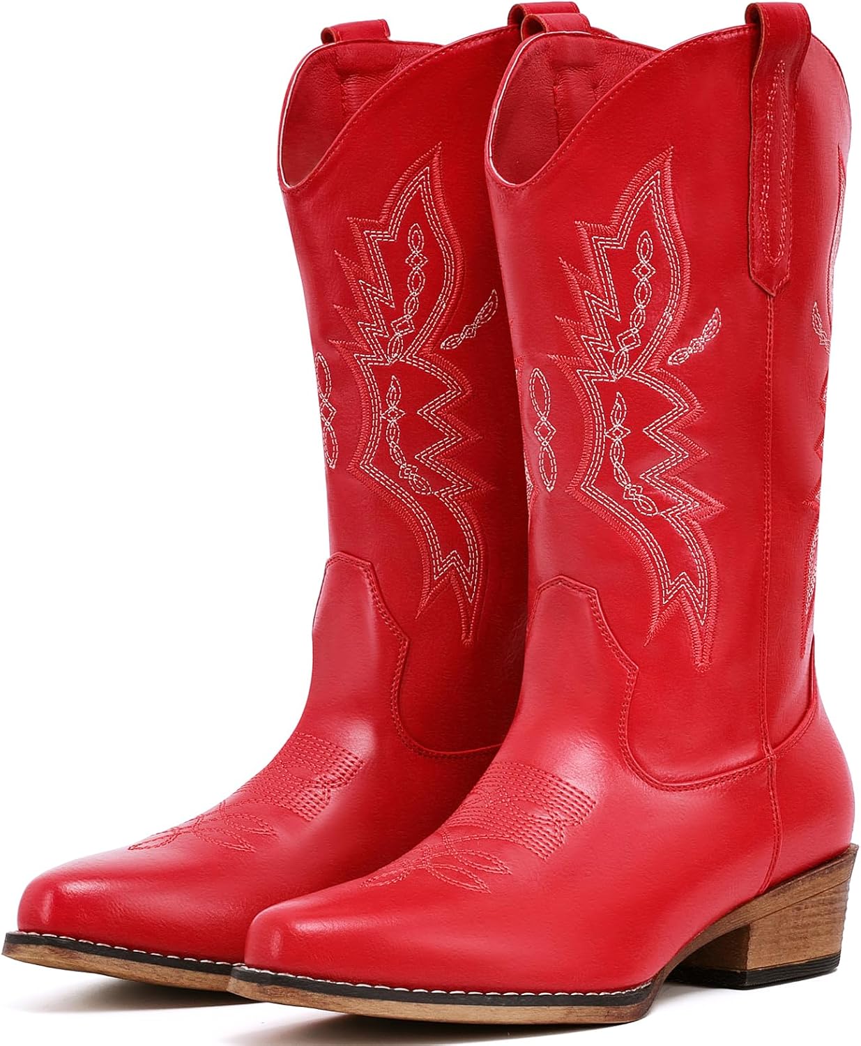 IUV Cowboy Boots for Women - Stylish Western Mid Calf Boots