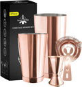 Rose Gold Bartender Kit with Weighted Shakers ~ Safring