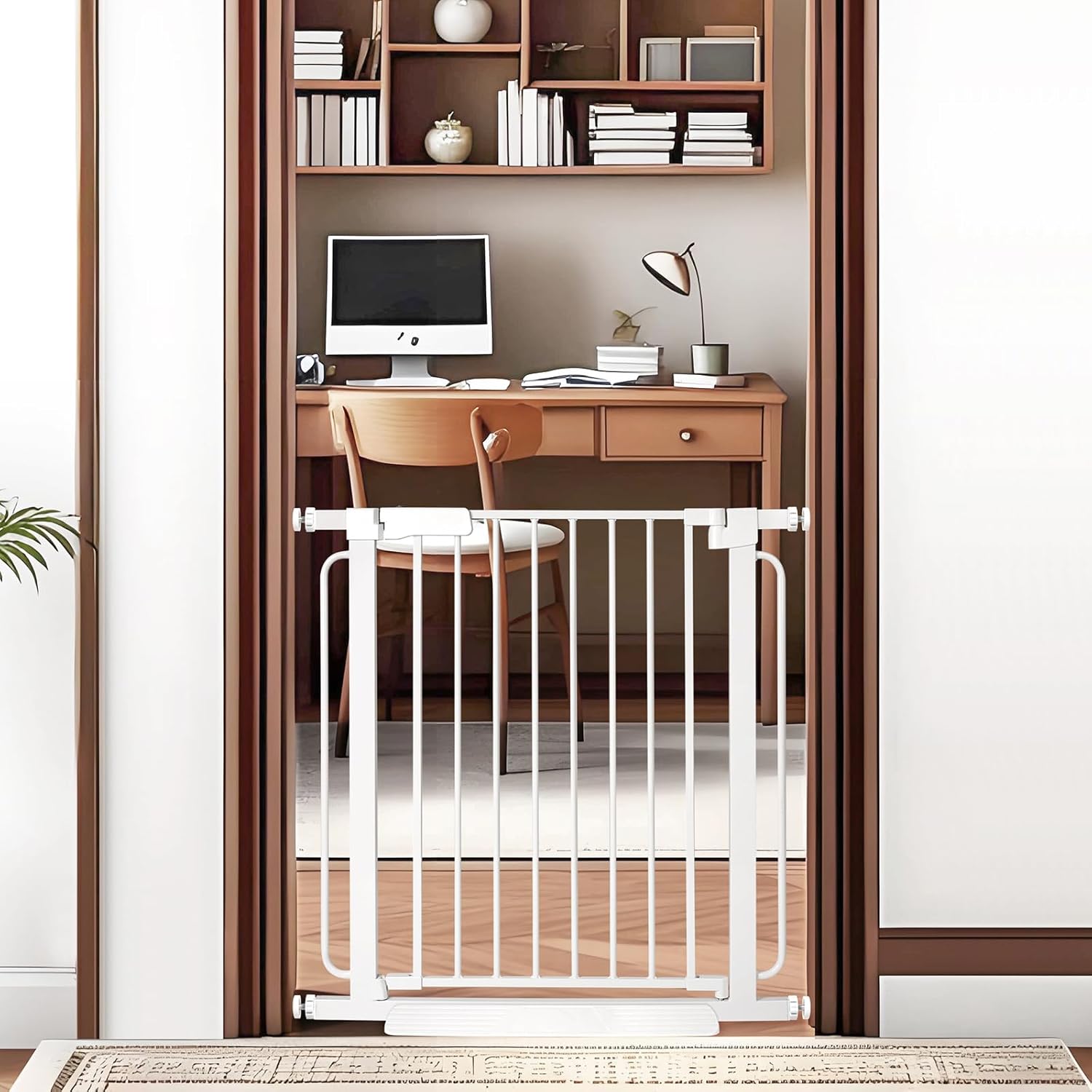 Extra Wide Baby Gate with Door for Indoor Safety and Security