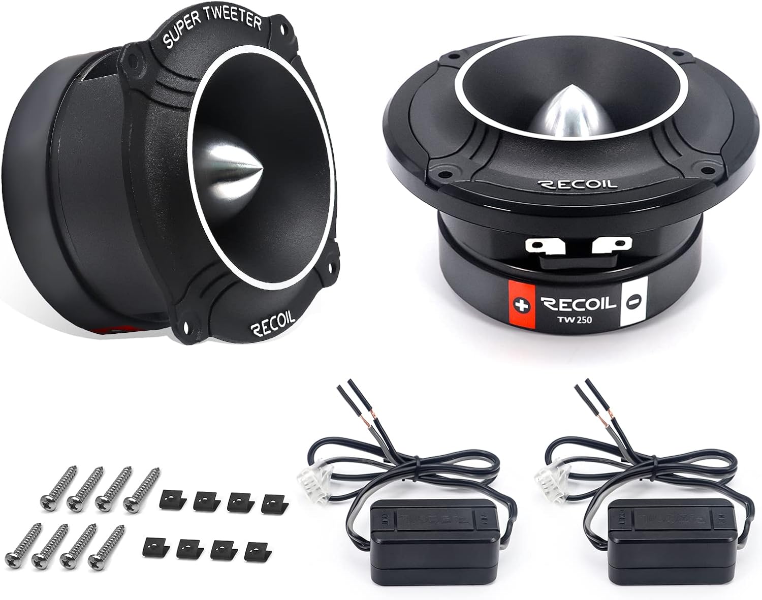 RECOIL TW250 High Compression Car Bullet Super Tweeters Review