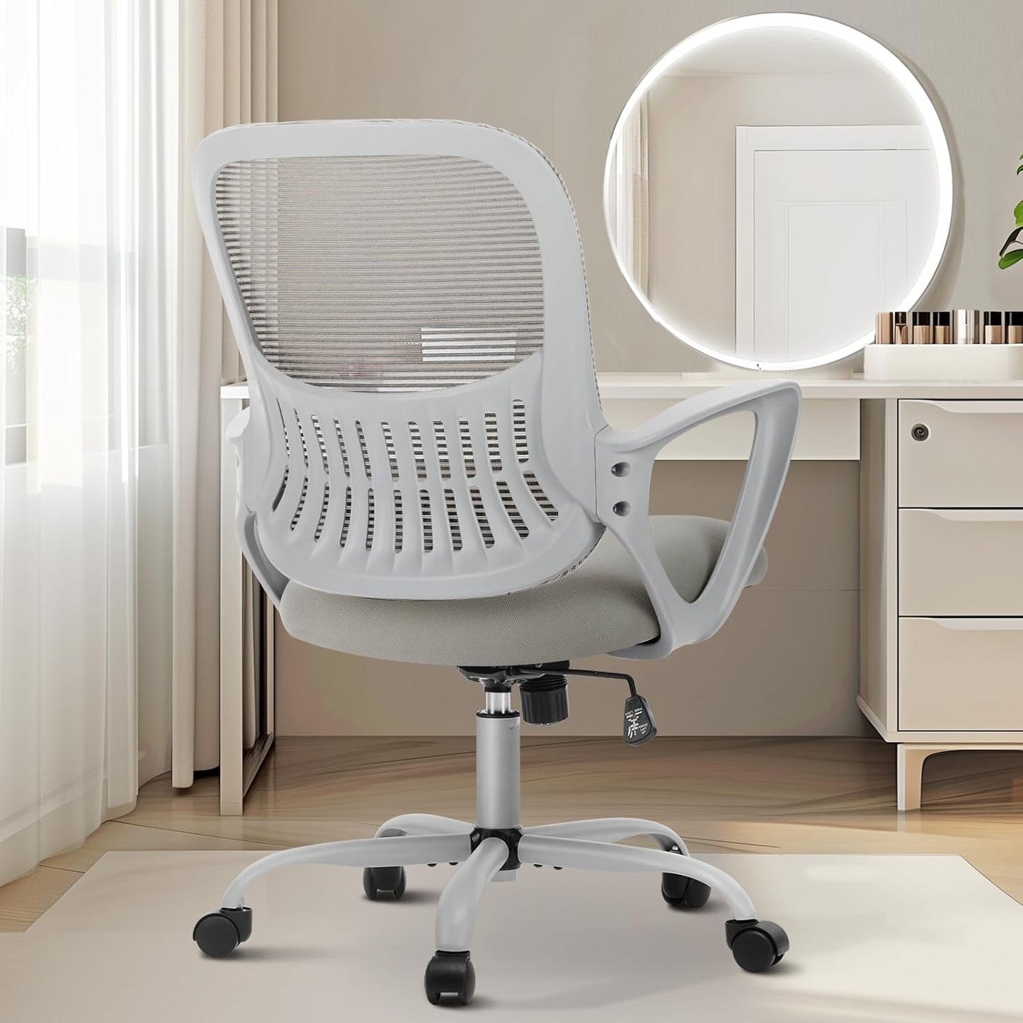 Rolling Mesh Office Chair - Comfort & Support