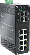 Industrial 12 Port Gigabit Ethernet Switch - Hardened L2+ Managed
